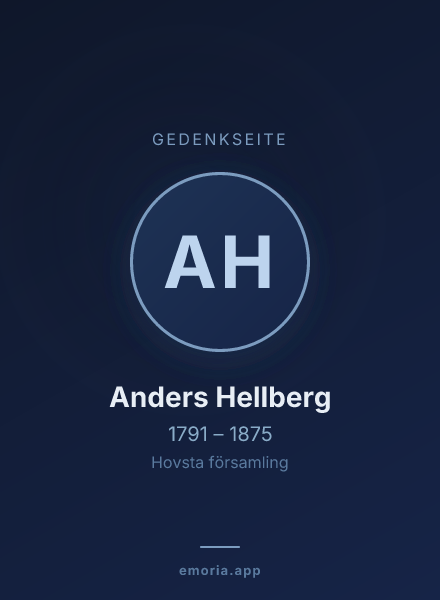 Gedenkportrait von Anders Hellberg