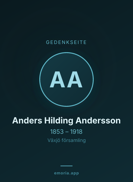 Gedenkportrait von Anders Hilding Andersson