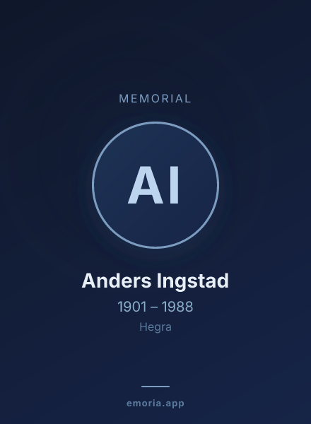 Memorial portrait of Anders Ingstad