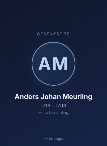 Gedenkportrait von Anders Johan Meurling
