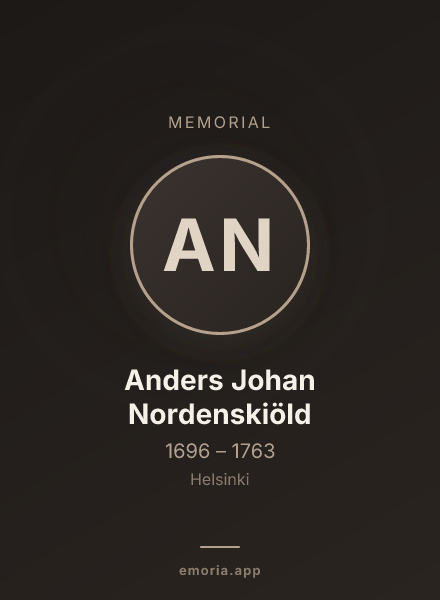 Memorial portrait of Anders Johan Nordenskiöld