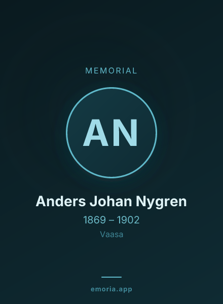 Memorial portrait of Anders Johan Nygren
