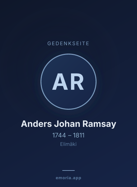 Gedenkportrait von Anders Johan Ramsay
