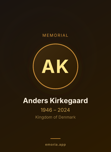 Memorial portrait of Anders Kirkegaard
