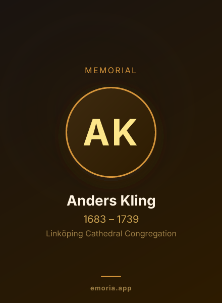 Memorial portrait of Anders Kling