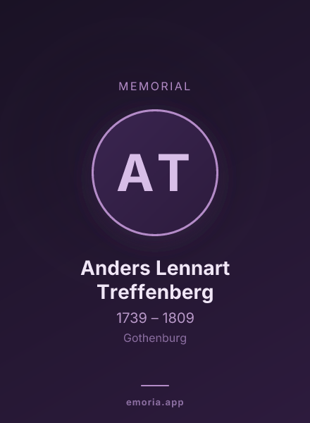 Memorial portrait of Anders Lennart Treffenberg