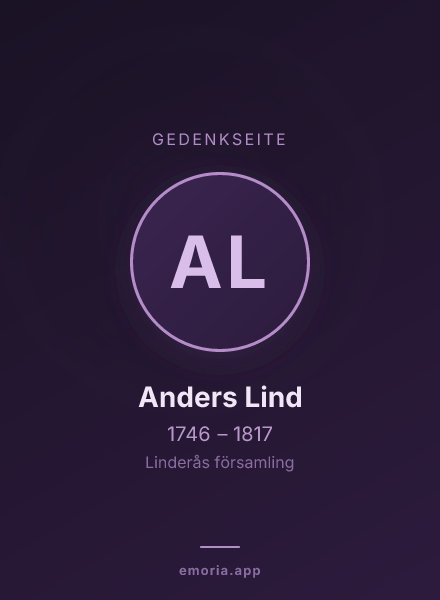 Gedenkportrait von Anders Lind
