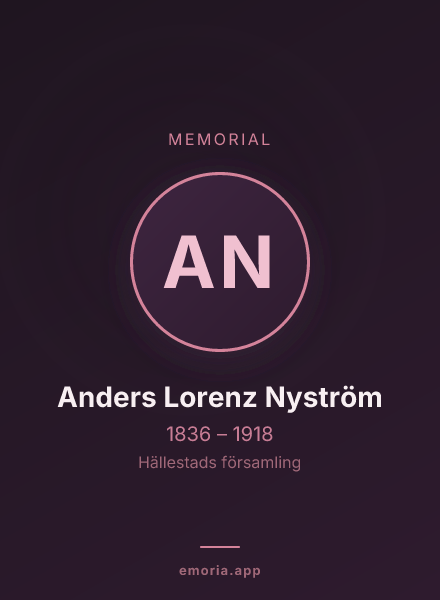 Memorial portrait of Anders Lorenz Nyström