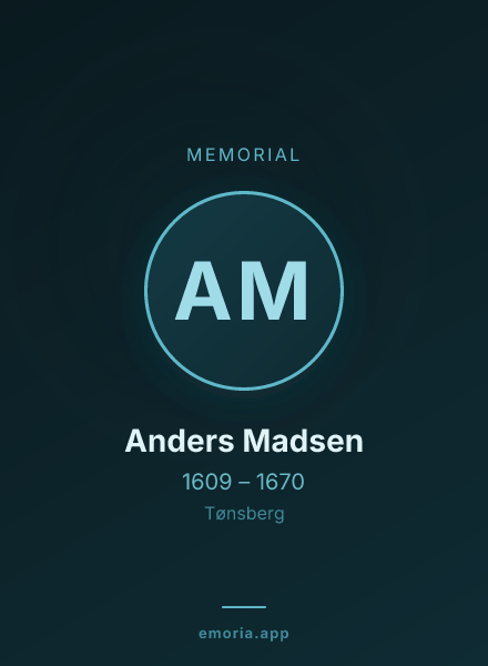 Memorial portrait of Anders Madsen