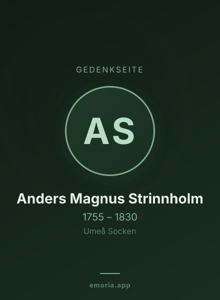 Gedenkportrait von Anders Magnus Strinnholm