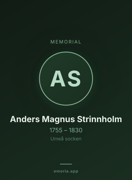 Memorial portrait of Anders Magnus Strinnholm