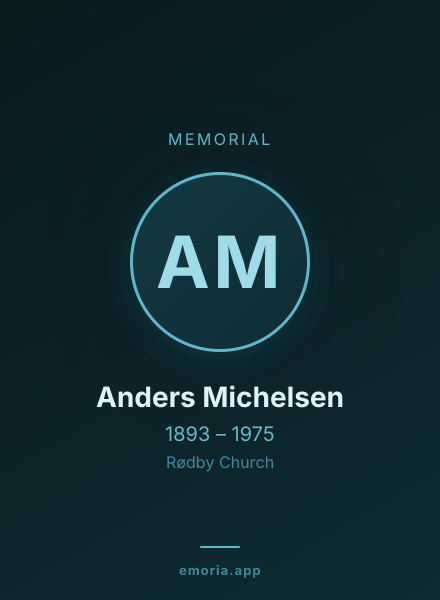 Memorial portrait of Anders Michelsen