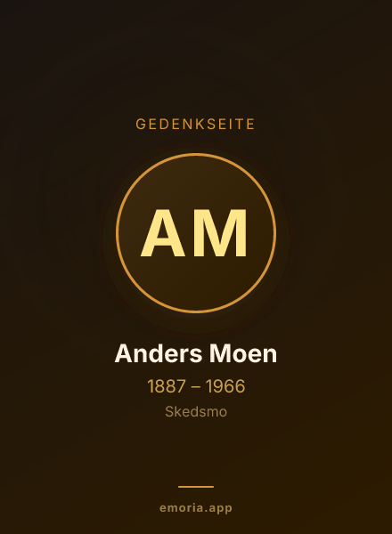 Gedenkportrait von Anders Moen