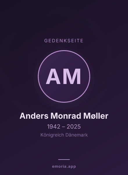Gedenkportrait von Anders Monrad Møller
