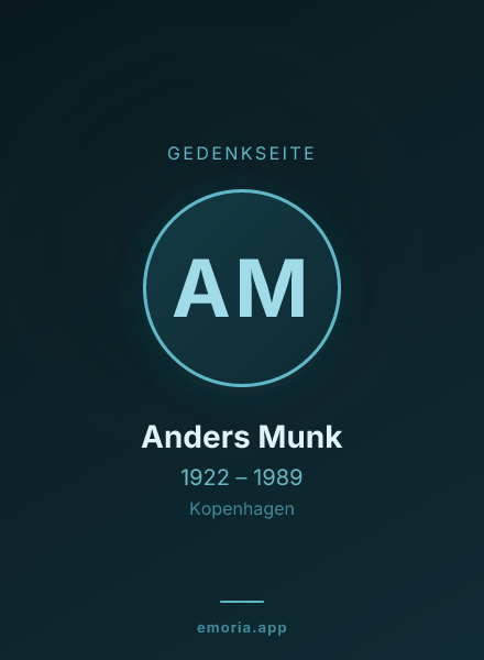 Gedenkportrait von Anders Munk