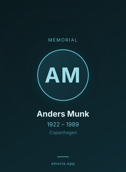 Memorial portrait of Anders Munk