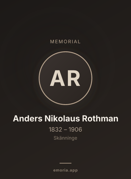 Memorial portrait of Anders Nikolaus Rothman