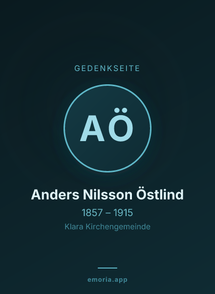 Gedenkportrait von Anders Nilsson Östlind