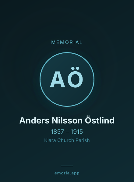 Memorial portrait of Anders Nilsson Östlind
