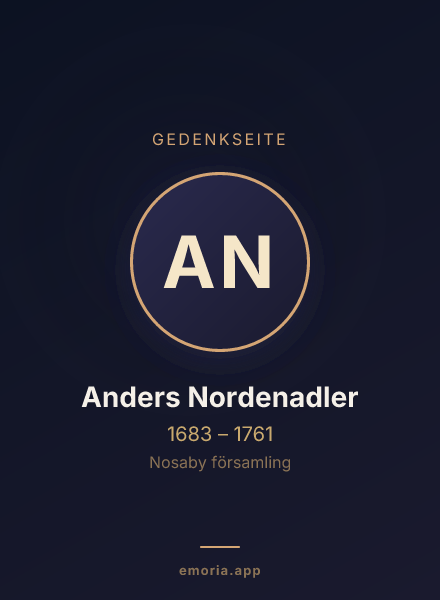 Gedenkportrait von Anders Nordenadler