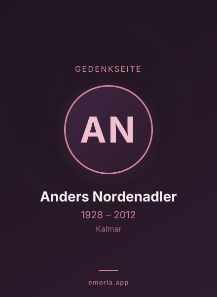 Gedenkportrait von Anders Nordenadler