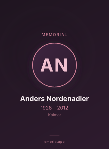 Memorial portrait of Anders Nordenadler