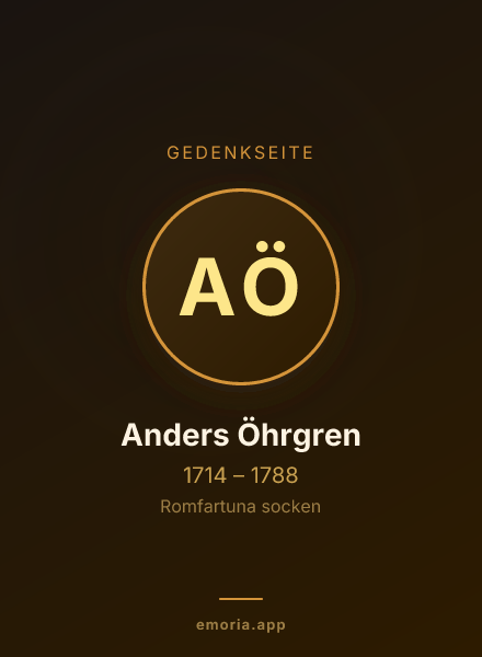 Gedenkportrait von Anders Öhrgren