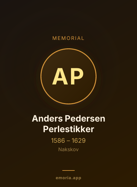 Memorial portrait of Anders Pedersen Perlestikker