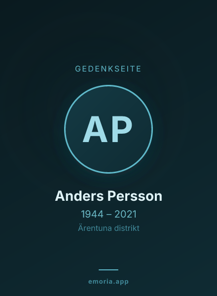 Gedenkportrait von Anders Persson