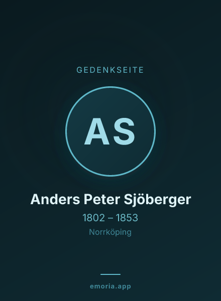 Gedenkportrait von Anders Peter Sjöberger