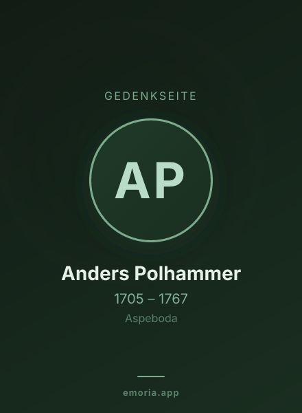 Gedenkportrait von Anders Polhammer