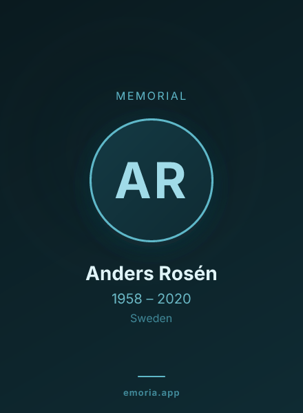 Memorial portrait of Anders Rosén