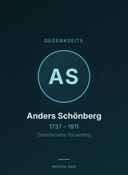 Gedenkportrait von Anders Schönberg