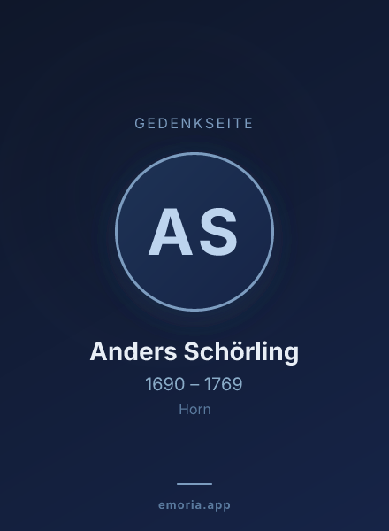 Gedenkportrait von Anders Schörling
