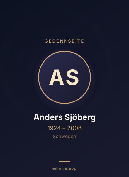Gedenkportrait von Anders Sjöberg