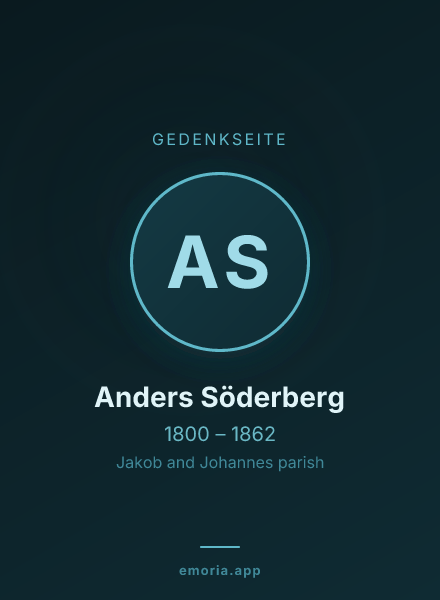 Gedenkportrait von Anders Söderberg