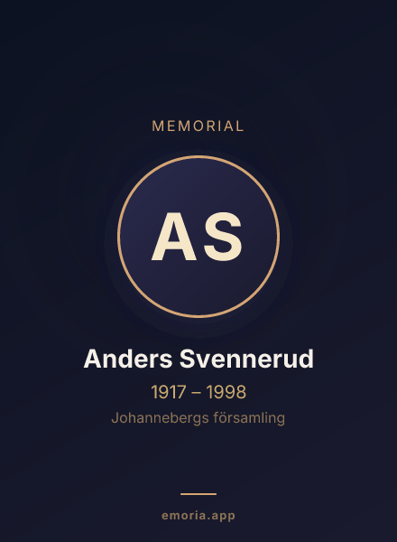 Memorial portrait of Anders Svennerud