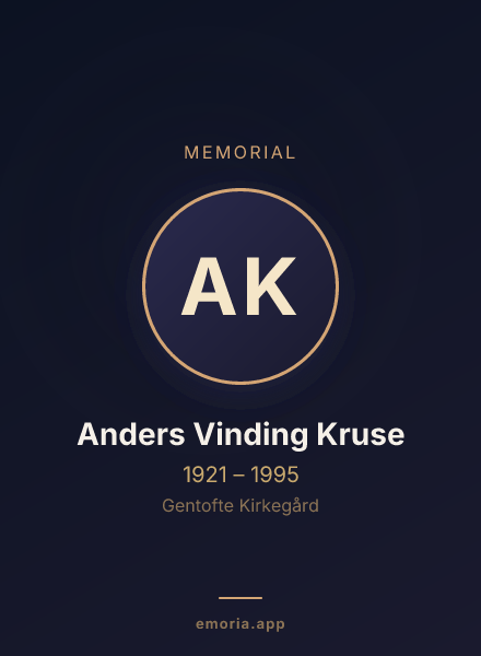 Memorial portrait of Anders Vinding Kruse
