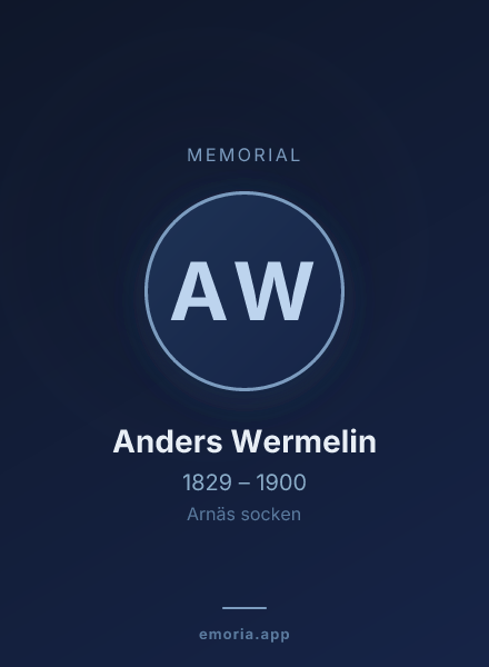 Memorial portrait of Anders Wermelin