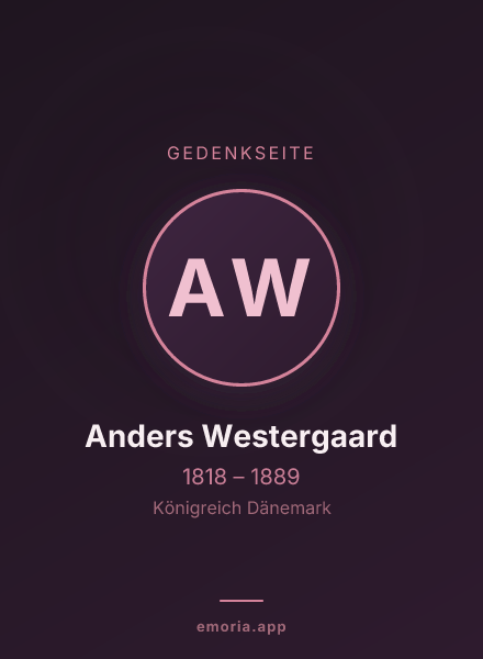 Gedenkportrait von Anders Westergaard