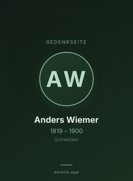 Gedenkportrait von Anders Wiemer