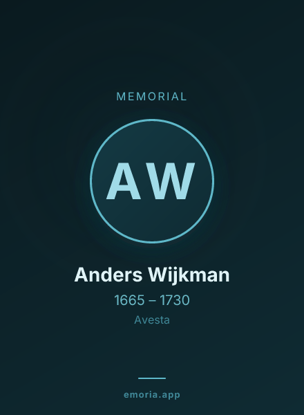 Memorial portrait of Anders Wijkman