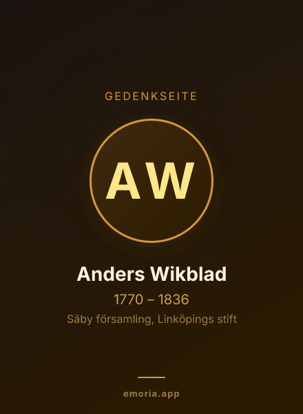 Gedenkportrait von Anders Wikblad