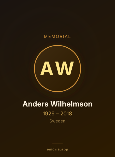Memorial portrait of Anders Wilhelmson