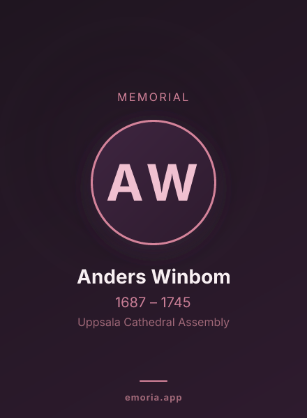 Memorial portrait of Anders Winbom