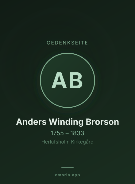 Gedenkportrait von Anders Winding Brorson