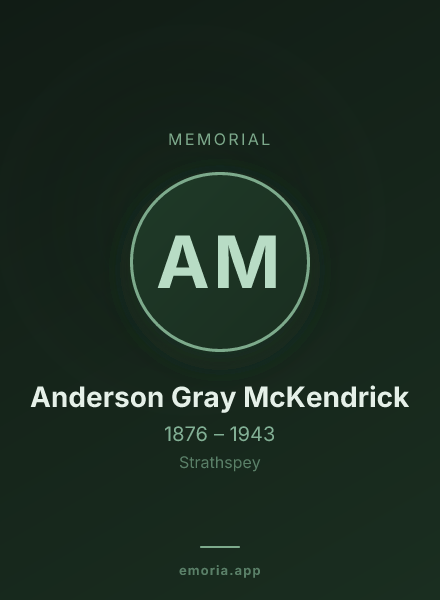Memorial portrait of Anderson Gray McKendrick