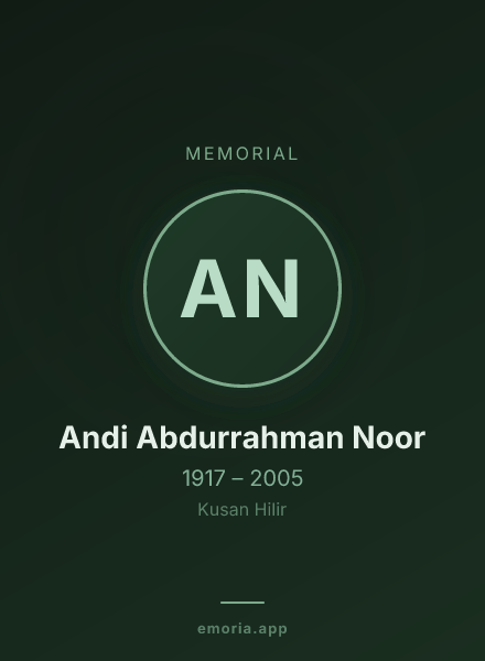 Memorial portrait of Andi Abdurrahman Noor