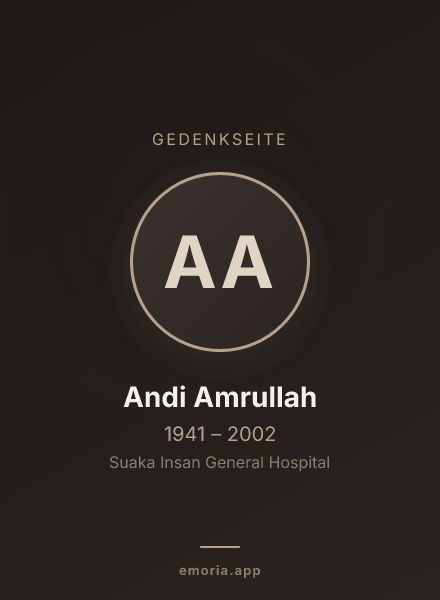 Gedenkportrait von Andi Amrullah