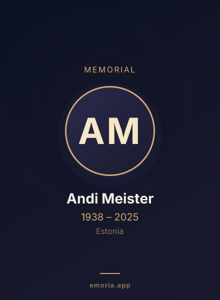 Memorial portrait of Andi Meister